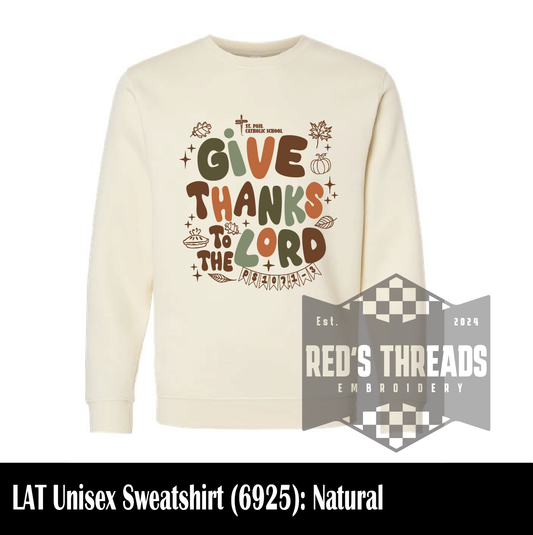 Saint Paul Give Thanks to the Lord Sweatshirt