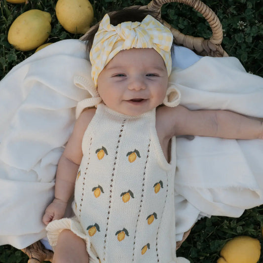 Lemon Knit Romper